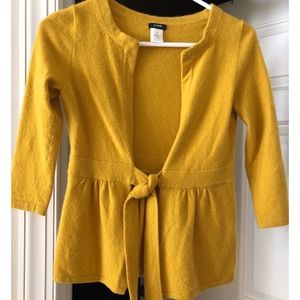 Jcrew mustard wool sweater XS